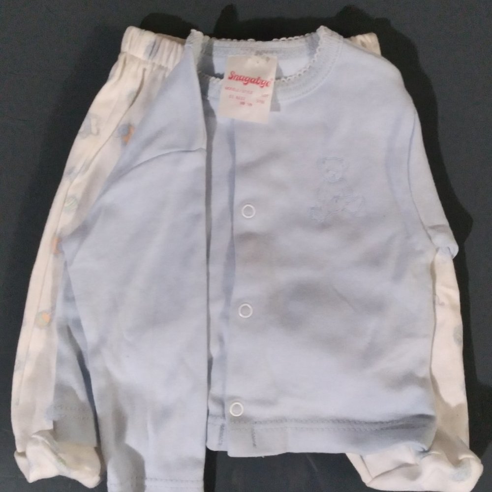 New! NB 2piece Snugabye Outfit with embroidered Teddy Bear